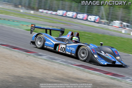 2008-04-26 Monza 0355 Le Mans Series - Amaral-Pia - Lola BO5-40 AER